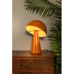 Lampa stołowa Grzybek – design lat 70/80 pomarańcz, beż, brąz