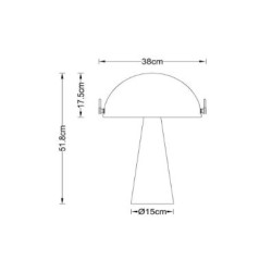 Lampa stołowa Grzybek M – regulacja światła, ruchomy klosz