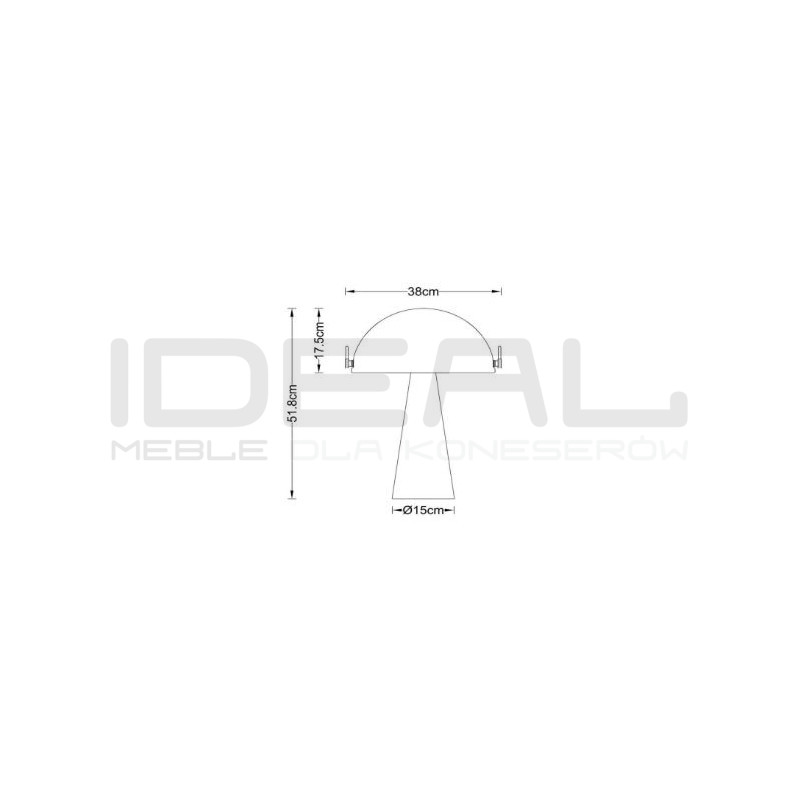 Lampa stołowa Grzybek M – regulacja światła, ruchomy klosz