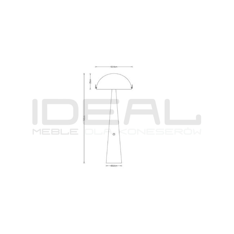 Lampa podłogowa Grzybek – ruchomy klosz, regulacja światła