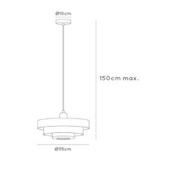 Lampa wisząca Clinic 35 – metalowa lampa w stylu lat 80