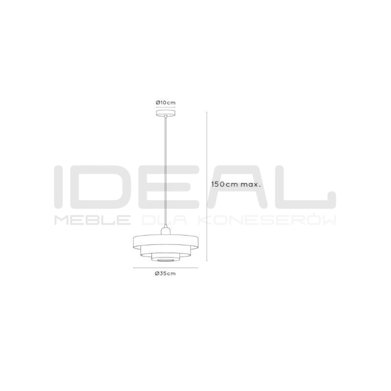 Lampa wisząca Clinic 35 – metalowa lampa w stylu lat 80