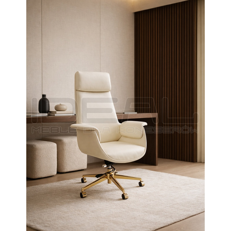 Fotel biurowy ADMIRAL szary – Elegancki fotel z regulacją