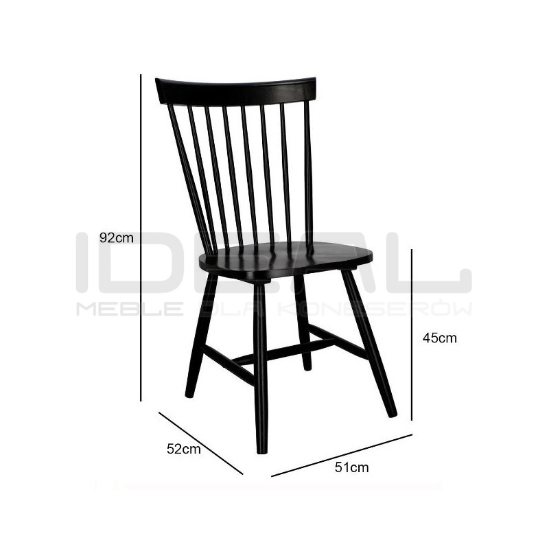 Krzesło drewniane Mowel – klasyczny patyczak, niedrogie i wygodne