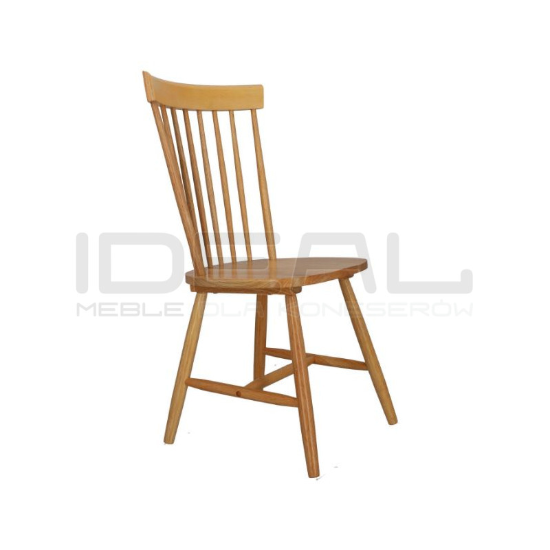 Krzesło drewniane Mowel – klasyczny patyczak, niedrogie i wygodne