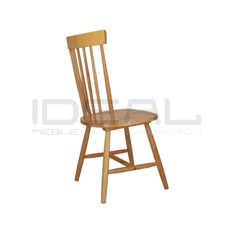 Krzesło drewniane Mowel – klasyczny patyczak, niedrogie i wygodne