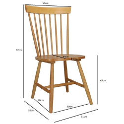Krzesło drewniane Mowel – klasyczny patyczak, niedrogie i wygodne