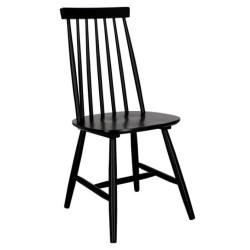 Czarny patyczak Stick – krzesło drewniane vintage do jadalni i kuchni
