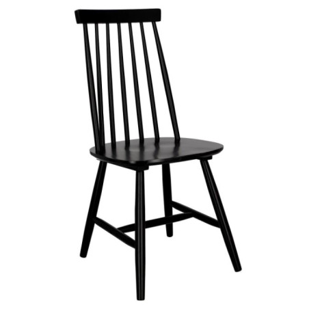 Czarny patyczak Stick – krzesło drewniane vintage do jadalni i kuchni