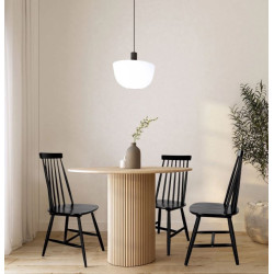 Czarny patyczak Stick – krzesło drewniane vintage do jadalni i kuchni