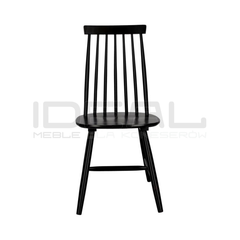 Czarny patyczak Stick – krzesło drewniane vintage do jadalni i kuchni