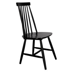 Czarny patyczak Stick – krzesło drewniane vintage do jadalni i kuchni
