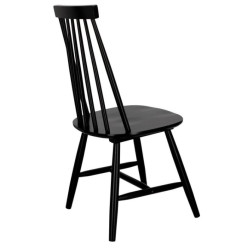 Czarny patyczak Stick – krzesło drewniane vintage do jadalni i kuchni