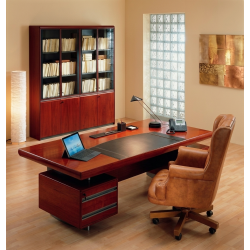 Fotel biurowy dla szefa w skórze Edward Vintage | IdealMeble.pl