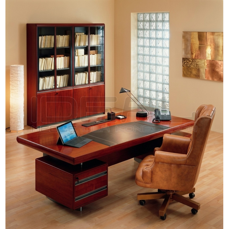 Fotel biurowy dla szefa w skórze Edward Vintage | IdealMeble.pl