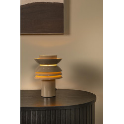Lampa stołowa Tokyo – lampa w stylu japandi | beżowa, taupe
