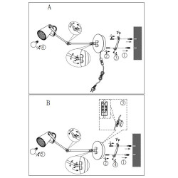 Kinkiet z ruchomym ramieniem Edziu czarny – loftowa lampa ścienna