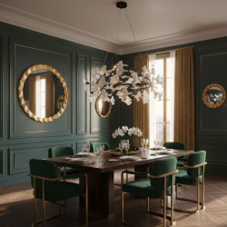 Lampa wisząca BOTANIKA – nowoczesny design z motywem liści Ginkgo | IdealMeble