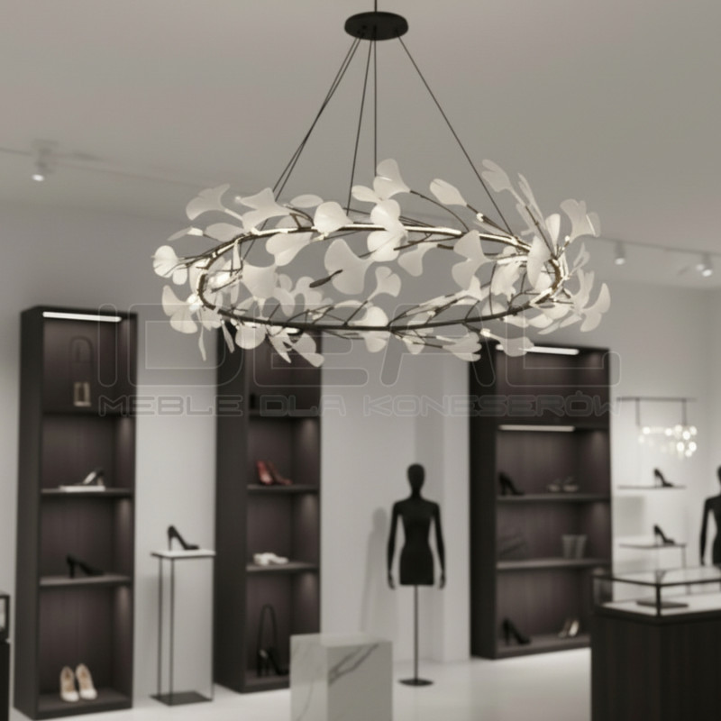 Lampa wisząca BOTANIKA – nowoczesny design z motywem liści Ginkgo | IdealMeble
