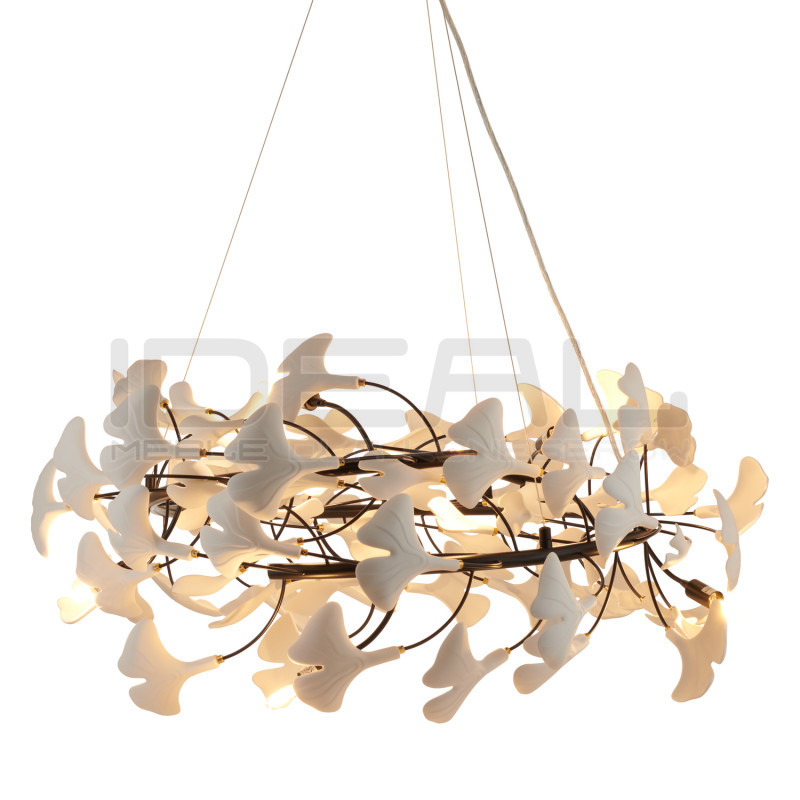 Lampa wisząca BOTANIKA – nowoczesny design z motywem liści Ginkgo | IdealMeble