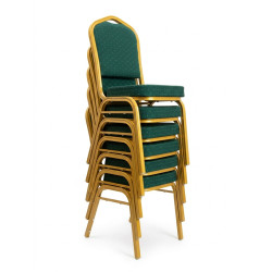 Krzesło eventowe HEKATE zielone –  krzesło bankietowe i konferencyjne