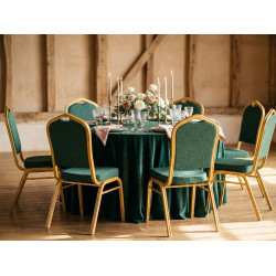 Krzesło eventowe HEKATE zielone –  krzesło bankietowe i konferencyjne