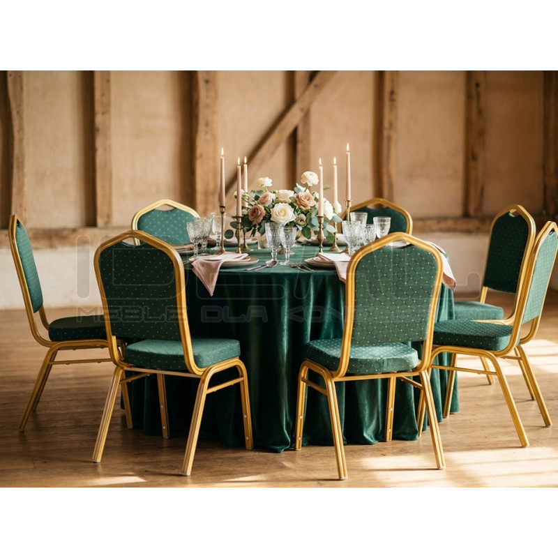 Krzesło eventowe HEKATE zielone –  krzesło bankietowe i konferencyjne