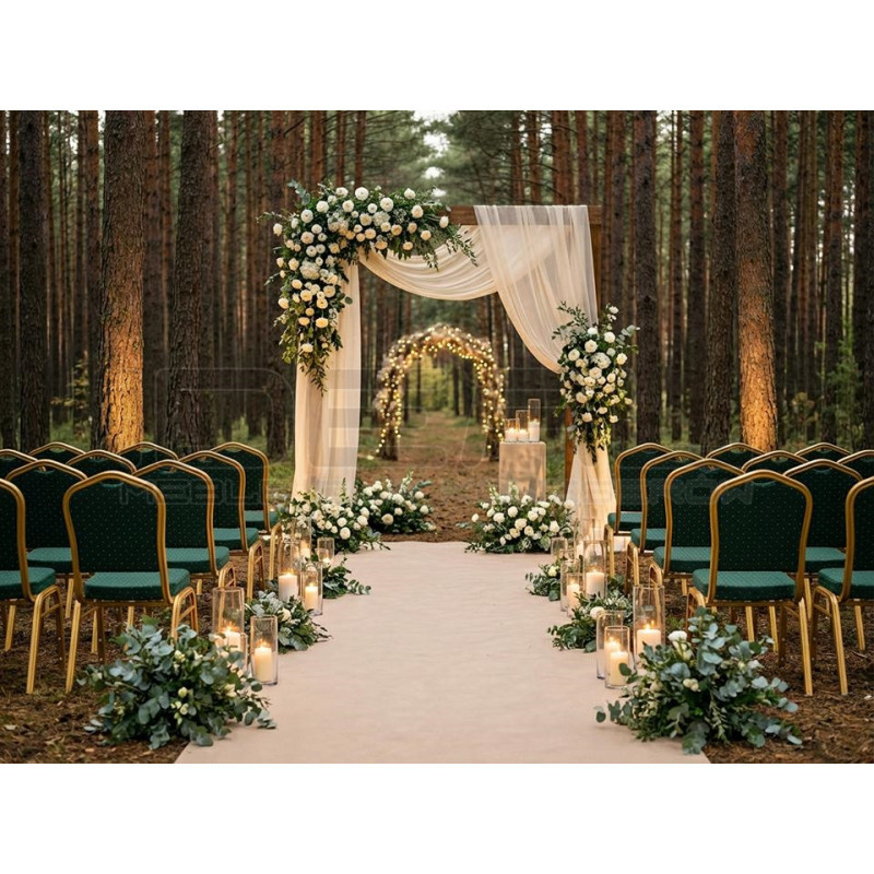 Krzesło eventowe HEKATE zielone –  krzesło bankietowe i konferencyjne