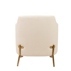 Fotel VENICE beżowy Pepitka biało brązowa | IdealMeble