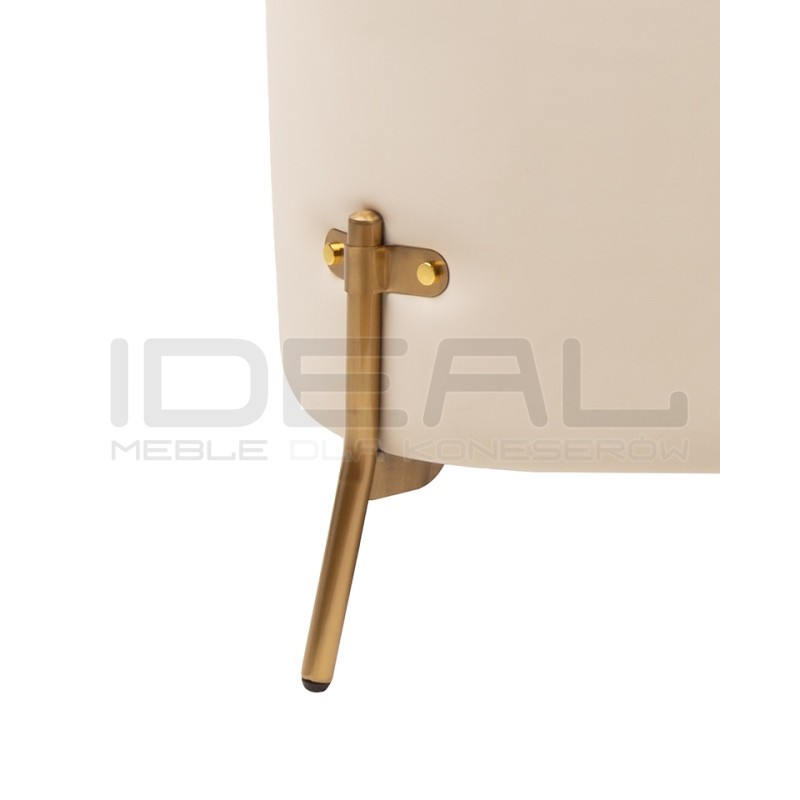 Fotel VENICE beżowy Pepitka biało brązowa | IdealMeble