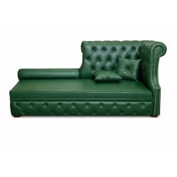 Leżanka chesterfield rozkładana Marady skóra naturalna 4 os.