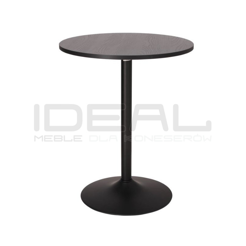 Okrągły stół 60 cm na jednej nodze Tulp czarny | IdealMeble