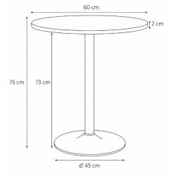 Okrągły stół 60 cm na jednej nodze Tulp czarny | IdealMeble