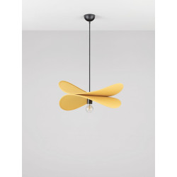 Lampa wisząca Mariposa – lniany klosz w kształcie skrzydeł, boho