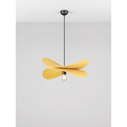 Lampa wisząca Mariposa – lniany klosz w kształcie skrzydeł, boho