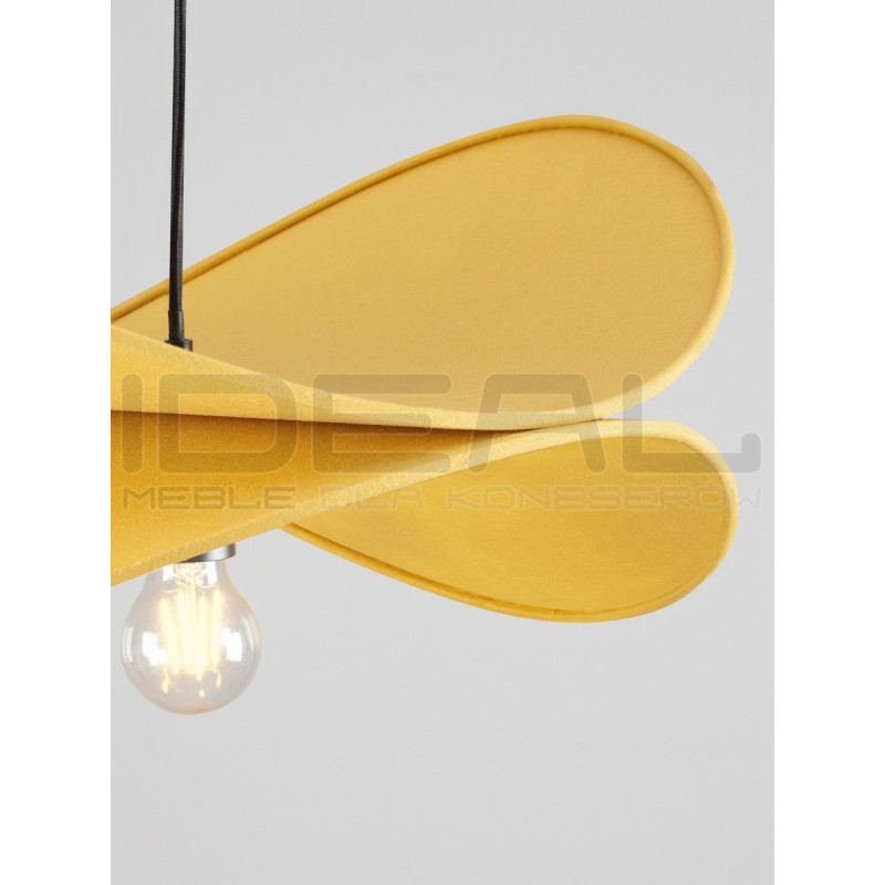 Lampa wisząca Mariposa – lniany klosz w kształcie skrzydeł, boho