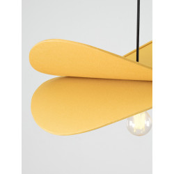 Lampa wisząca Mariposa – lniany klosz w kształcie skrzydeł, boho