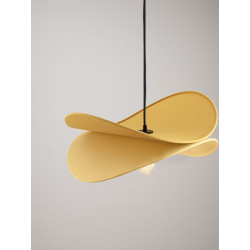 Lampa wisząca Mariposa – lniany klosz w kształcie skrzydeł, boho