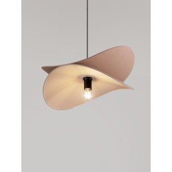 Lampa wisząca Mariposa – lniany klosz w kształcie skrzydeł, boho