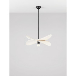 Lampa wisząca Mariposa – lniany klosz w kształcie skrzydeł, boho