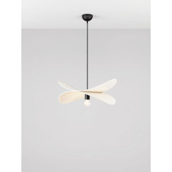 Lampa wisząca Mariposa – lniany klosz w kształcie skrzydeł, boho