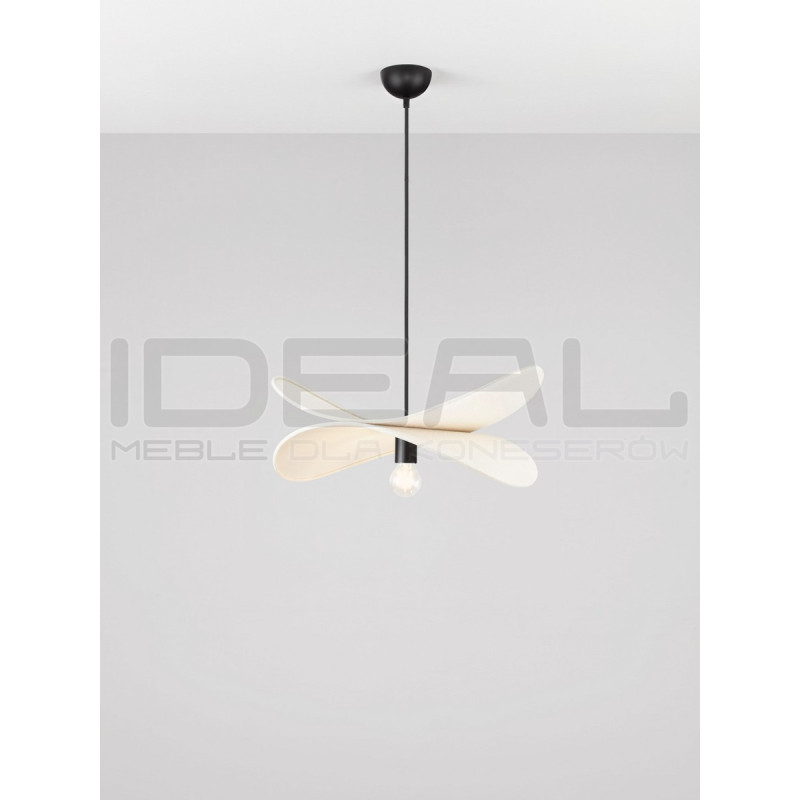 Lampa wisząca Mariposa – lniany klosz w kształcie skrzydeł, boho