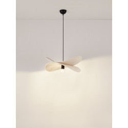 Lampa wisząca Mariposa – lniany klosz w kształcie skrzydeł, boho