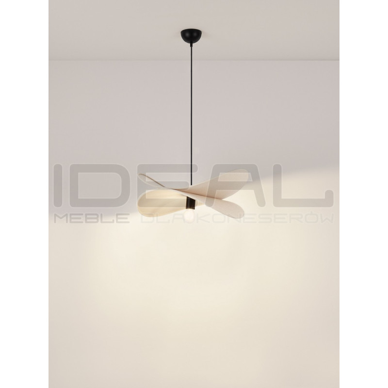 Lampa wisząca Mariposa – lniany klosz w kształcie skrzydeł, boho