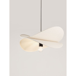 Lampa wisząca Mariposa – lniany klosz w kształcie skrzydeł, boho