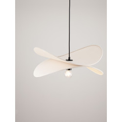 Lampa wisząca Mariposa – lniany klosz w kształcie skrzydeł, boho