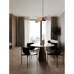 Lampa wisząca Mariposa – lniany klosz w kształcie skrzydeł, boho