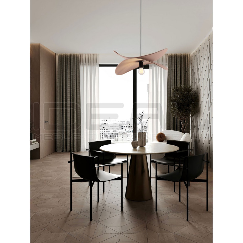 Lampa wisząca Mariposa – lniany klosz w kształcie skrzydeł, boho