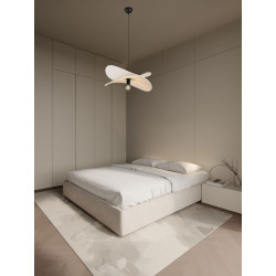 Lampa wisząca Mariposa – lniany klosz w kształcie skrzydeł, boho