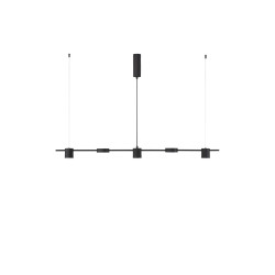 Lampa wisząca MODERNO Diko 120 czarna – pozioma LED nad stół i wyspę